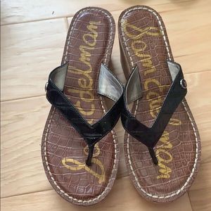 Sam Edelman wedge heel sandals (black)